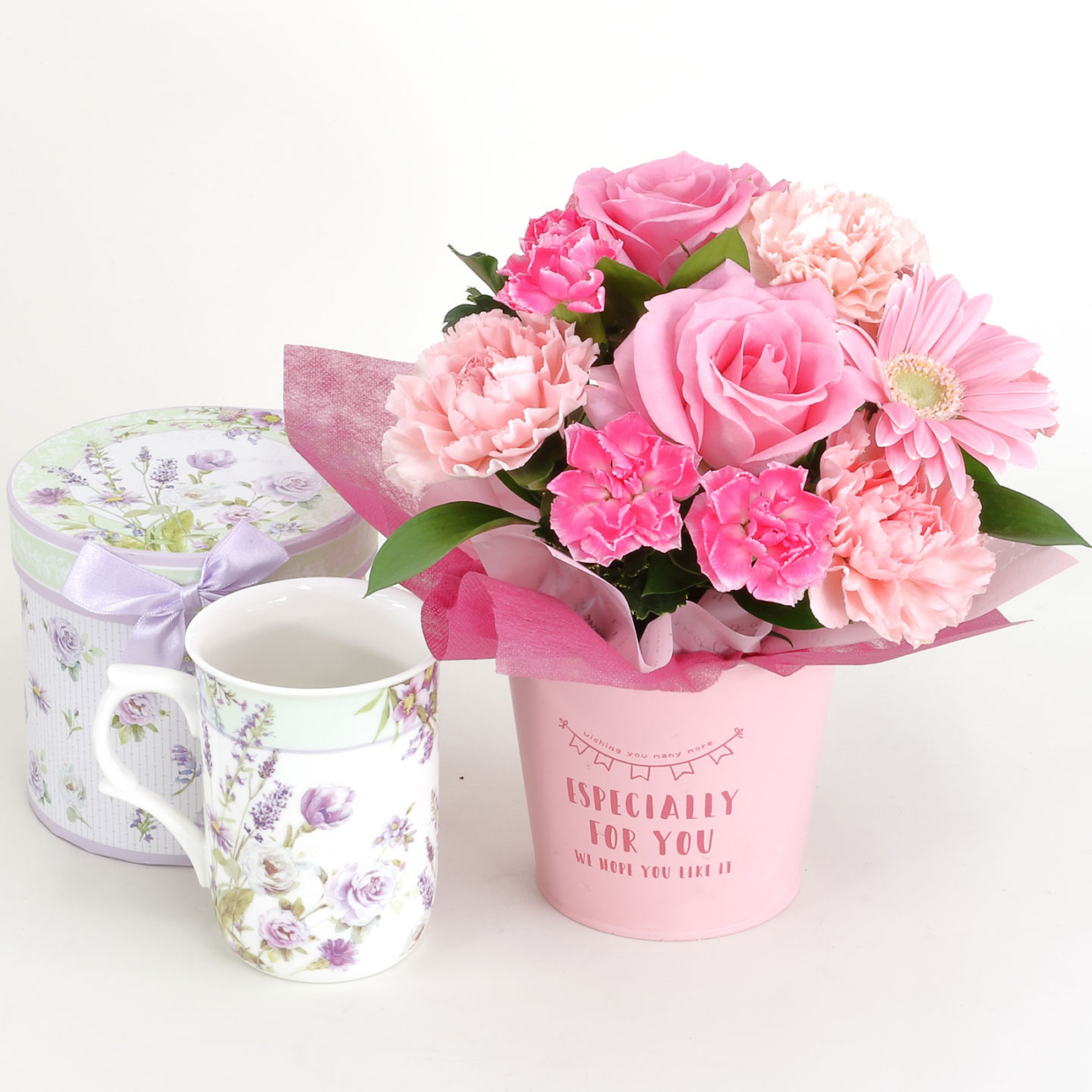 母の日アレンジメント マグカップ 札幌の花屋 紅乃花や
